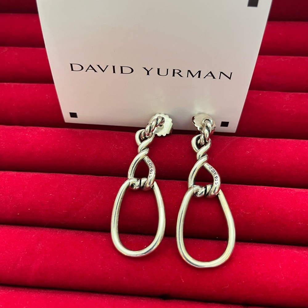DAVID YURMAN Continuance 925 Sterling Silver pierced earrings - Picture 4 of 6